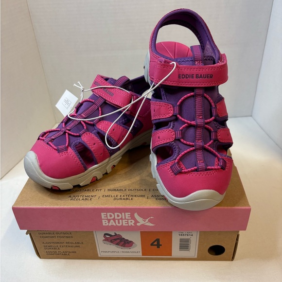 Eddie Bauer Other - Eddie Bauer Girls' Hot Pink and Purple Sport Sandals